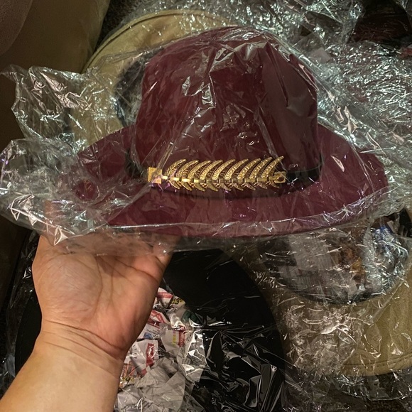 🍃🍂NWOT Minimalist Leaf Fedora Hat🍂🍃 - Picture 6 of 6